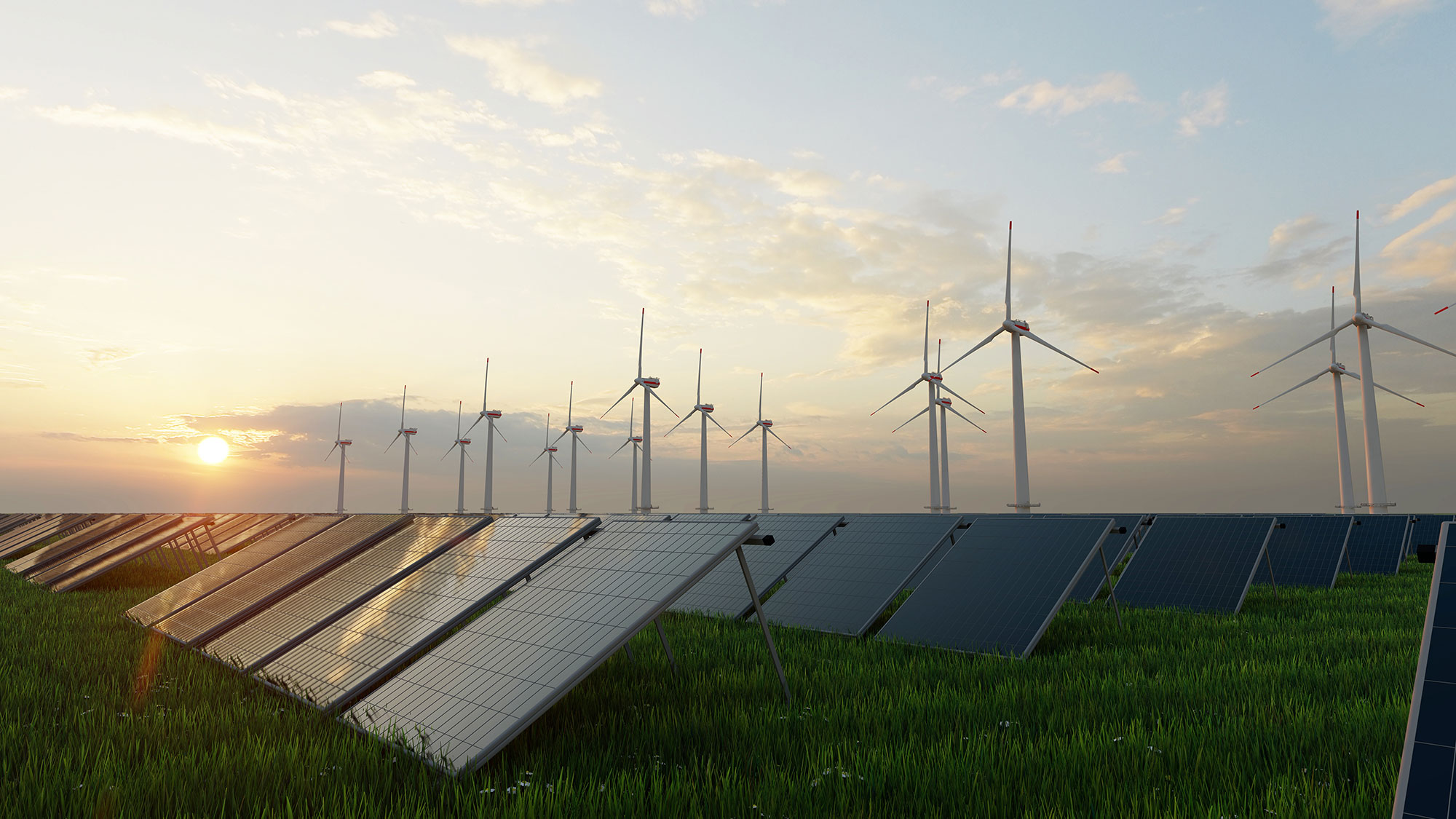 Solar panels with windmill